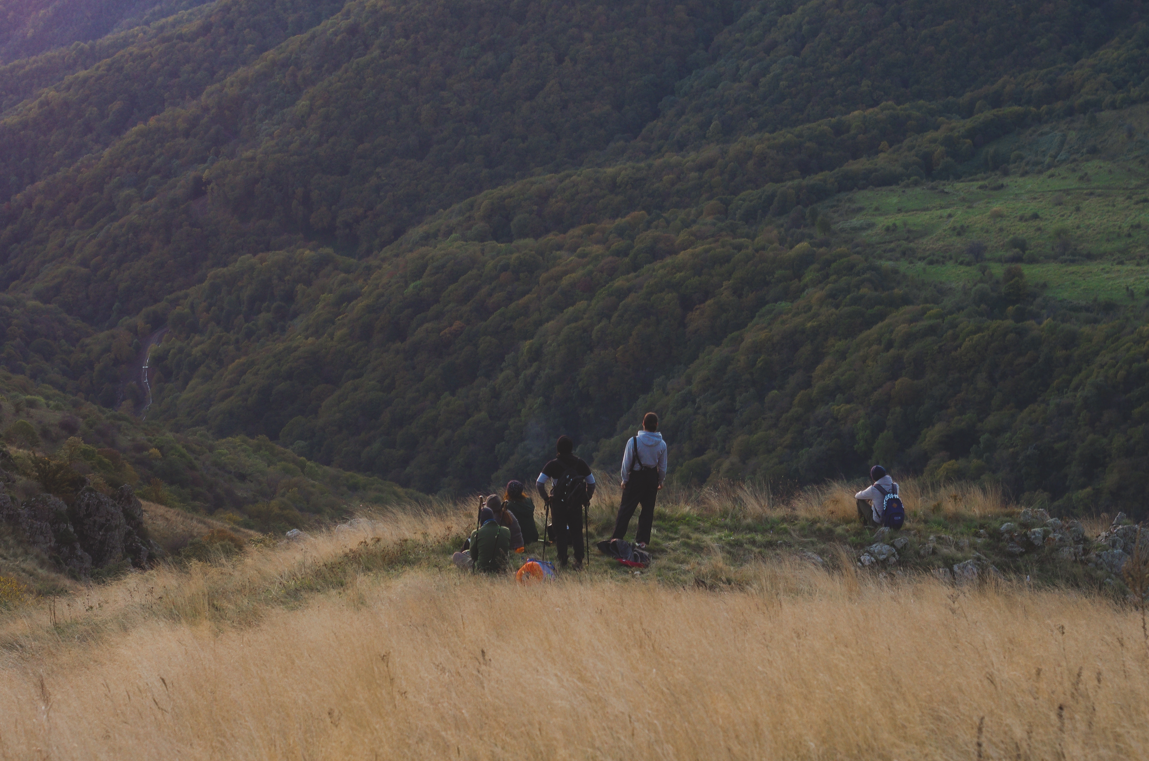 A rugged mountain trail crossing the Armenian landscape
